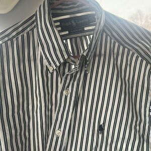 Polo Ralph Lauren size large black and white long sleeve . Classic fit EUC
